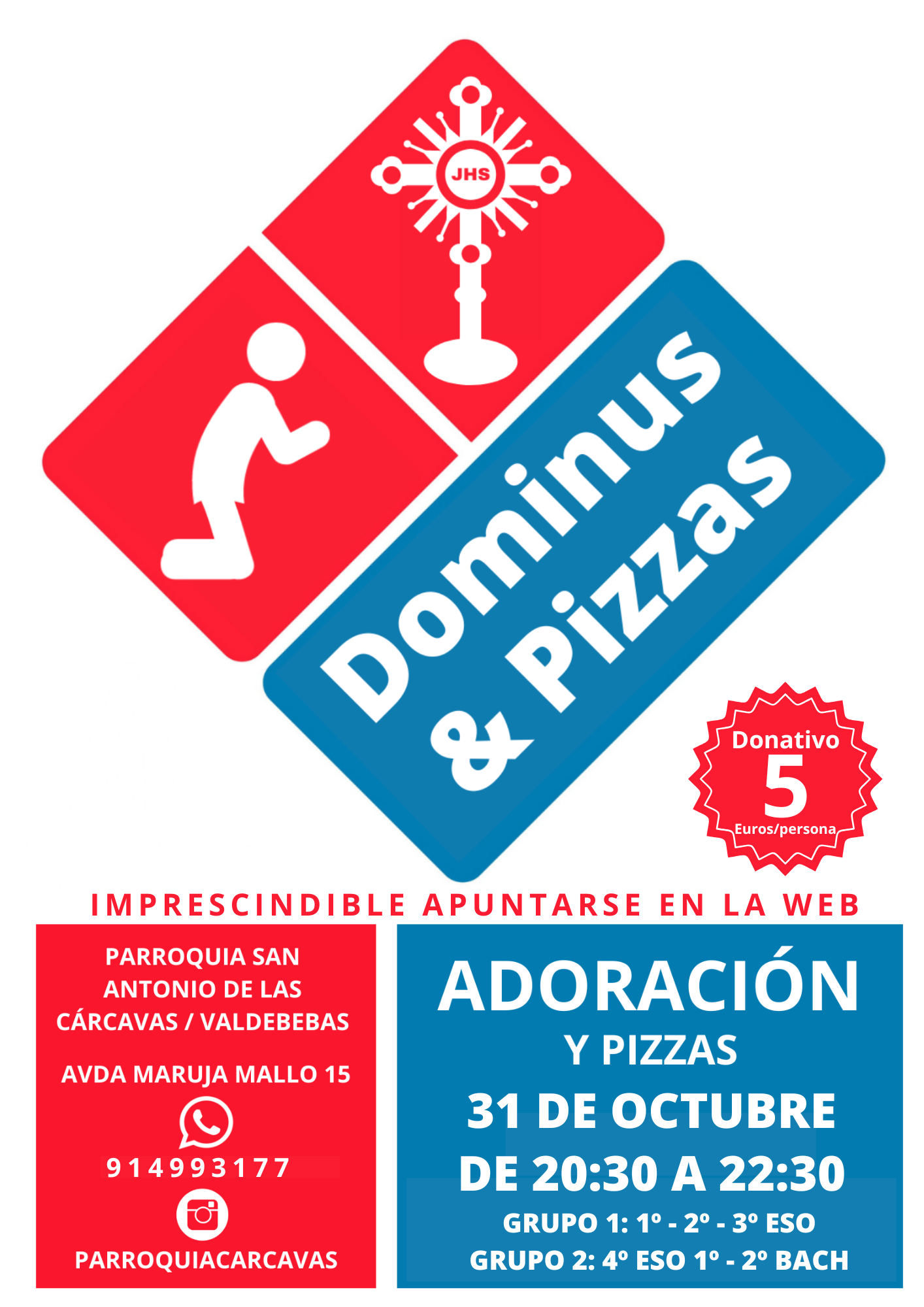 VUELVE EL DOMINUS AND PIZZAS ESTE 31 DE OCTUBRE