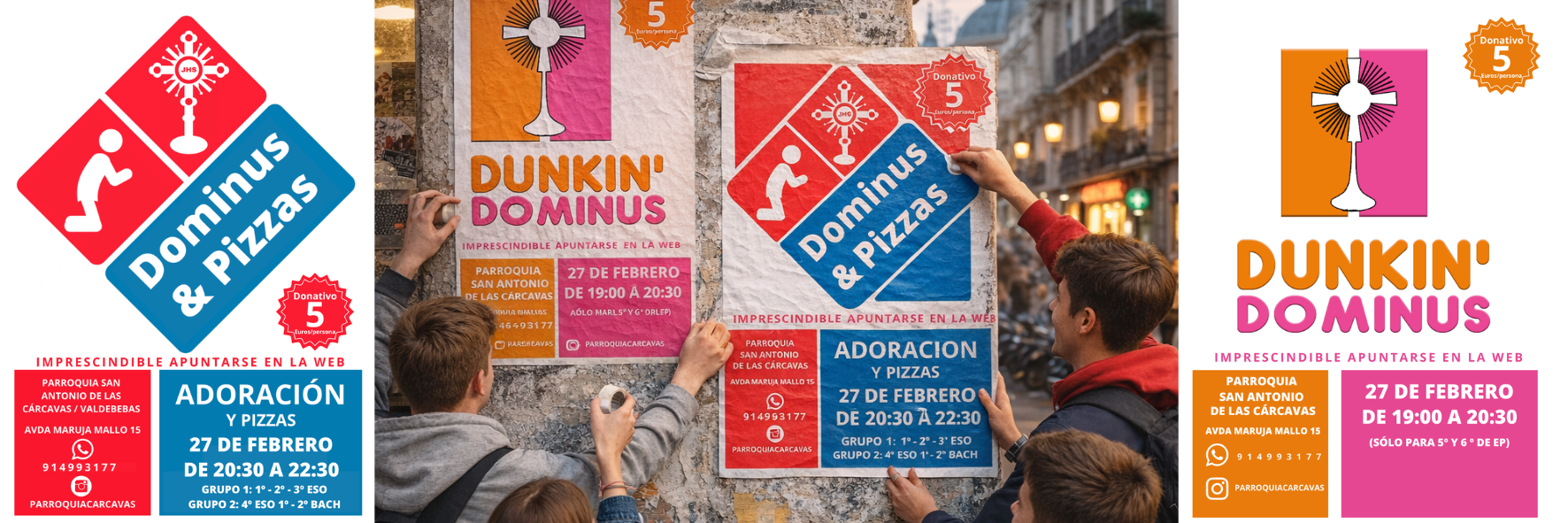 DUNKIN DOMINUS Y DOMINUS PIZZAS ESTE VIERNES 27 DE FEBRERO
