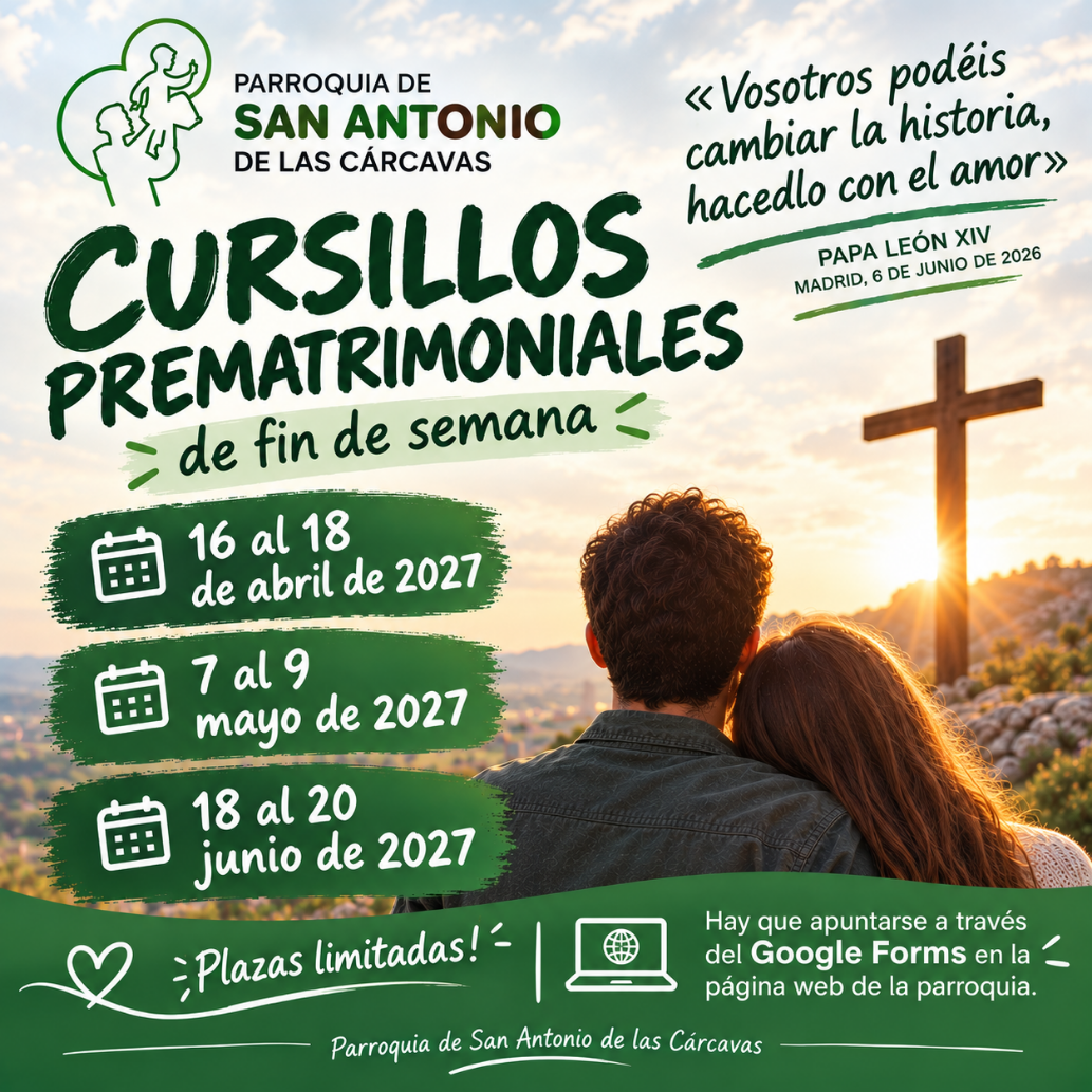 FECHAS CURSILLOS PREMATRIMONIALES 2027